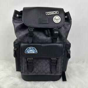 NWT Limited Coach MEN's Sprint Backpack In Signature Canvas With Patches CY818